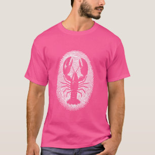 Hummer-Fingerabdruck - Vintage-Krabbe-Ozean-Tier S T-Shirt