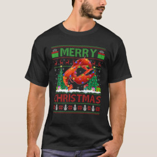 Hummer Fisch Lover Xmas Lighting Ugly Hummer Chri T-Shirt