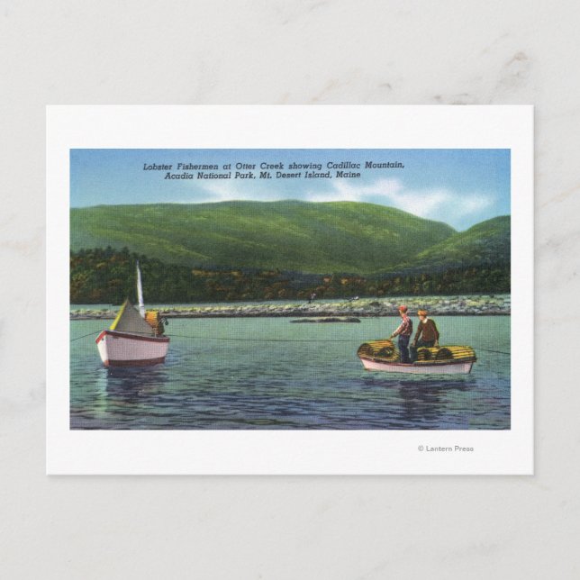 Hummer-Fischer auf Otter Creek harte Arbeit Postkarte (Vorderseite)