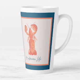 Hummer Flusskrebs Krustentier Aquarell Milchtasse