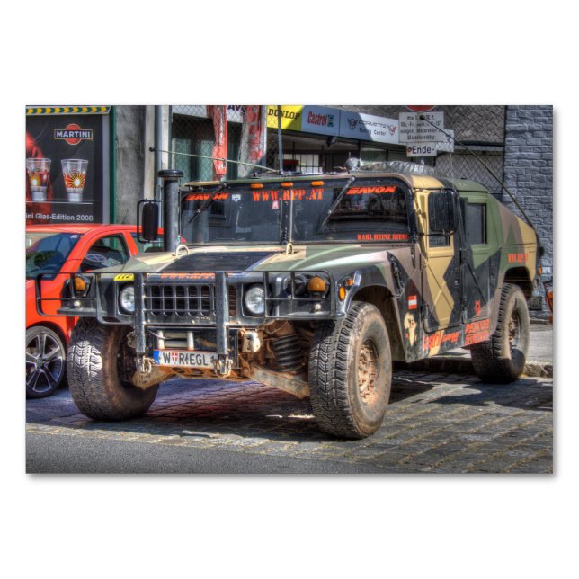 Hummer H1 Tischnummer (Vorderseite)