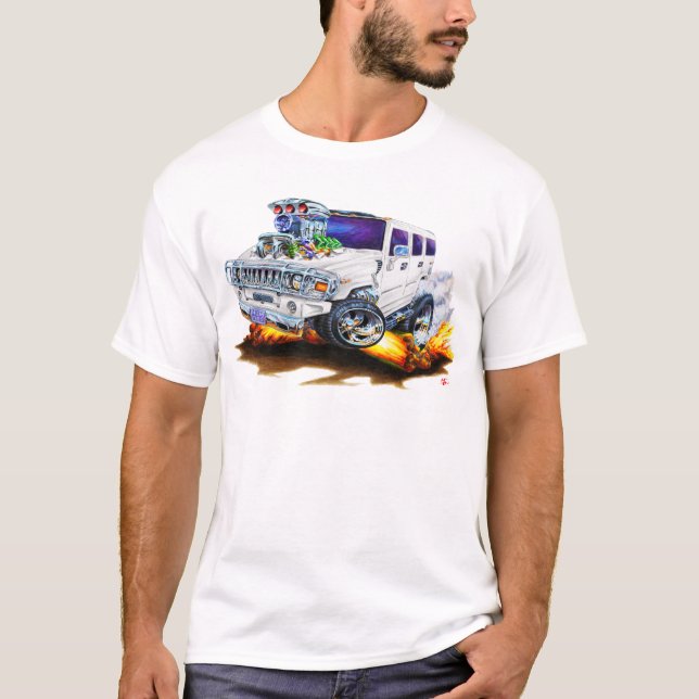 Hummer H2 WhiteTruck T-Shirt (Vorderseite)