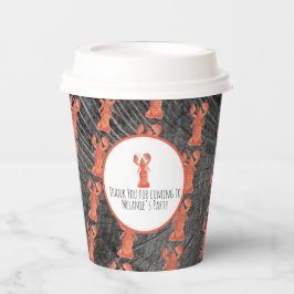 Hummer Hand Wasserfarbe Meeresfrüchte Krabbe Rusti Pappbecher