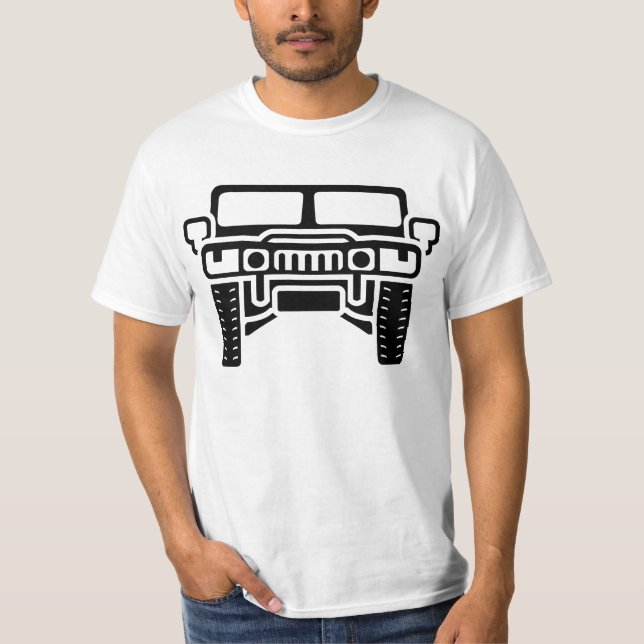 Hummer-/Humveeillustration T-Shirt (Vorderseite)