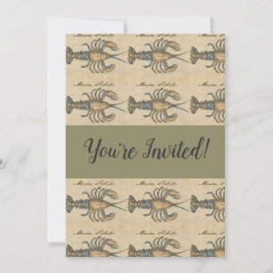 Hummer-Illustration Antique Maine Seafood Einladung