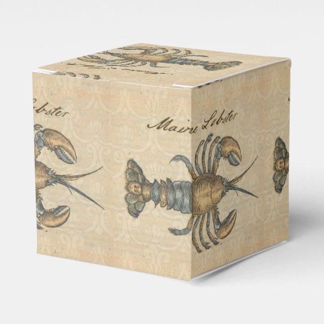 Hummer-Illustration Antique Maine Seafood Geschenkschachtel (Vorderseite)