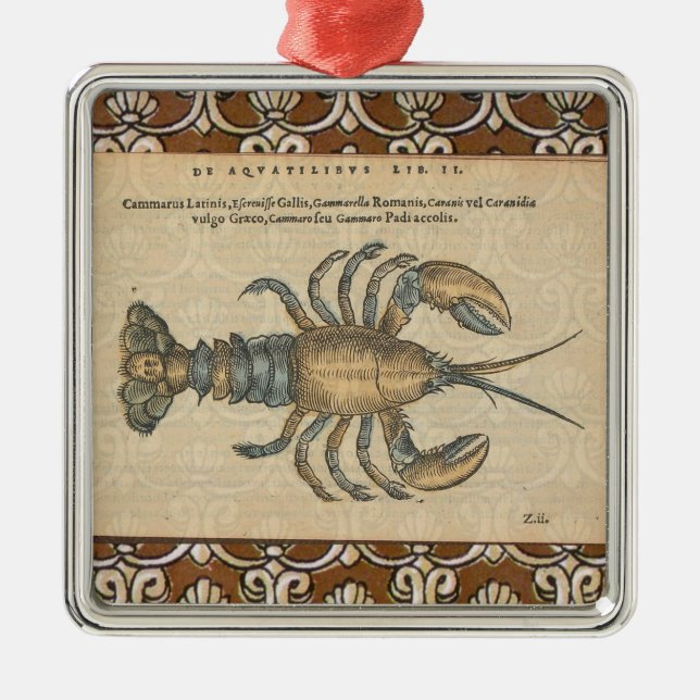 Hummer-Illustration Antique Maine Seafood Ornament Aus Metall