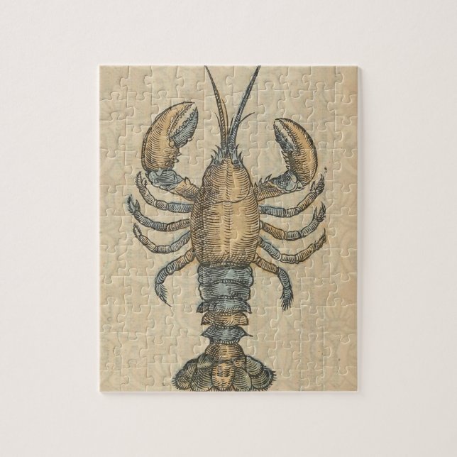 Hummer-Illustration Antique Maine Seafood Puzzle (Vertikal)