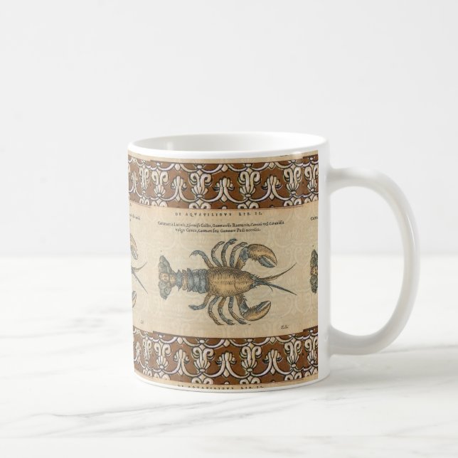 Hummer-Illustration Antique Maine Seafood Tasse (Rechts)