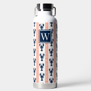 Hummer im Preppy-Stil - griechisches Schlüsselkora Trinkflasche