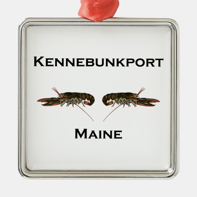 Hummer Kennebunkport Maine Silbernes Ornament (Vorne)