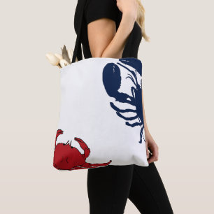 Hummer-Krebs-großes Design Rot-Weiß-Blau-Tasche