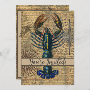 Hummer Languste Meeresfrüchte Einladung