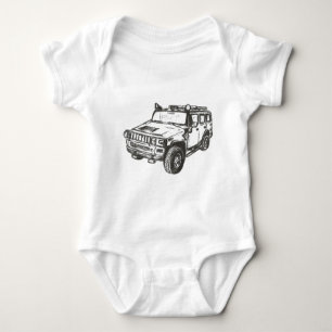 Hummer-LKW-Kunst Baby Strampler
