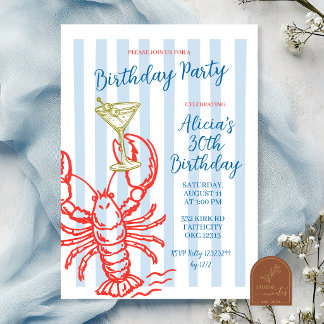 Hummer Martini Geburtstagsparty-Einladung Einladung