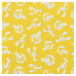 Hummer Meeresfrüchte Gelbe weiße Küste Stoff