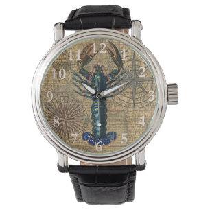 Hummer-Meeresfrüchte Maine Classic Ocean Armbanduhr