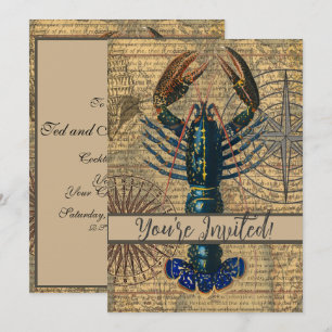 Hummer-Meeresfrüchte Maine Classic Ocean Einladung