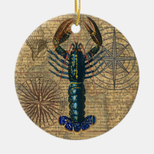 Hummer-Meeresfrüchte Maine Classic Ocean Keramik Ornament