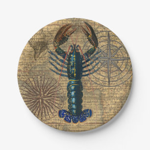 Hummer-Meeresfrüchte Maine Classic Ocean Pappteller