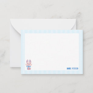 Hummer mit niedlicher Hand Mitteilungskarte