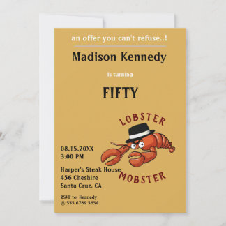 Hummer Mobster 🦞 weiträumiger Mit Augen Niedliche Einladung