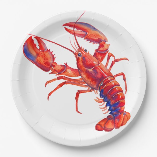 Hummer Pappteller (Vorderseite)