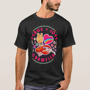 Hummer Peace Liebe Krawfish Muschelkrebse T-Shirt
