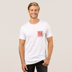 Hummer Pop Bold Krustentiere auf Candy-Streifen Tri-Blend Shirt