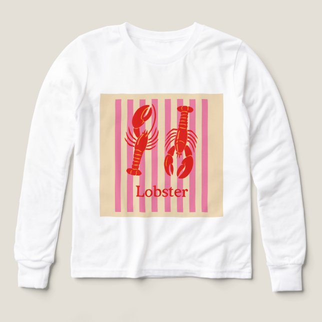 Hummer Pop Fette Krustentiere auf Candy-Streifen (Design Vorderseite)