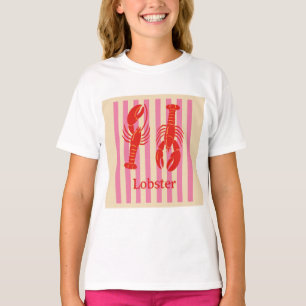 Hummer Pop Fette Krustentiere auf Candy-Streifen T-Shirt