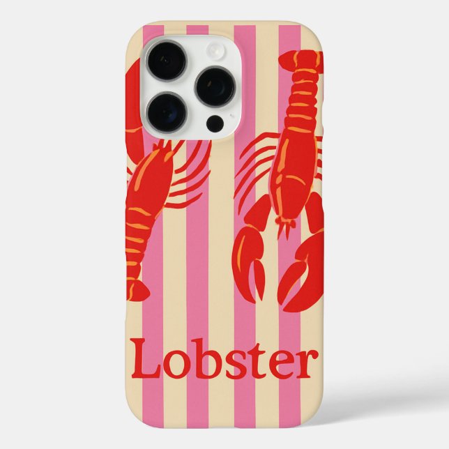 Hummer-Pop Krustentiere auf Candy Stripes Case-Mate iPhone Hülle (Rückseite)