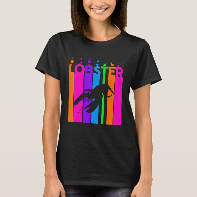 Hummer-Regenbogenblase mit Silhouette T-Shirt (Vorderseite)