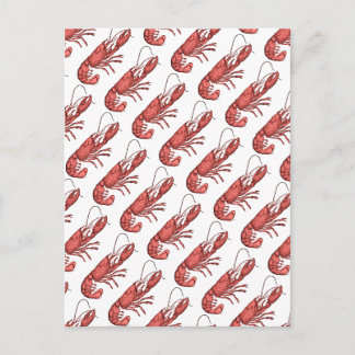 Hummer-Rot-Lobster-Bilddesign Postkarte