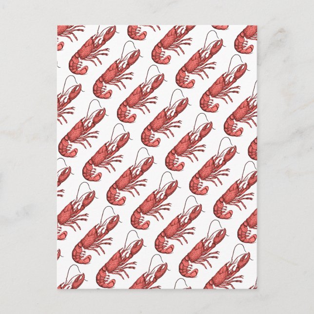 Hummer-Rot-Lobster-Bilddesign Postkarte (Vorderseite)