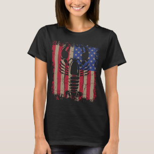 Hummer Seafood Cooking Koch USA Flag Vi T-Shirt