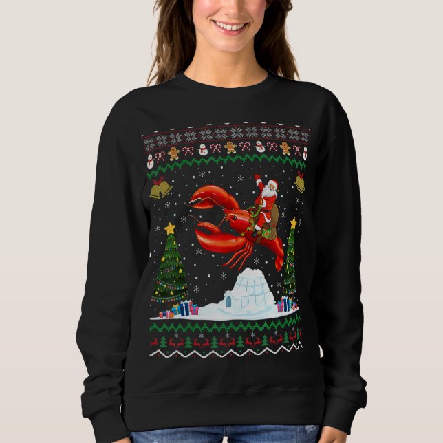 Hummer Ugly Xmas Weihnachtsfeier Weihnachten Sweatshirt (Vorderseite)