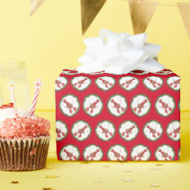 Hummer und Stechpalmenzweige Geschenkpapier