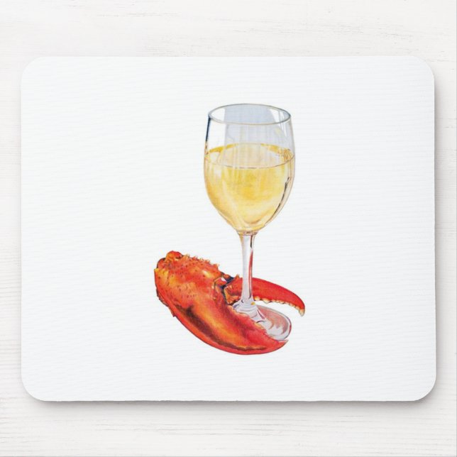 Hummer und Wein Mousepad (Vorne)