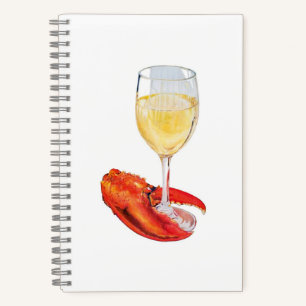 Hummer und Wein Notizbuch