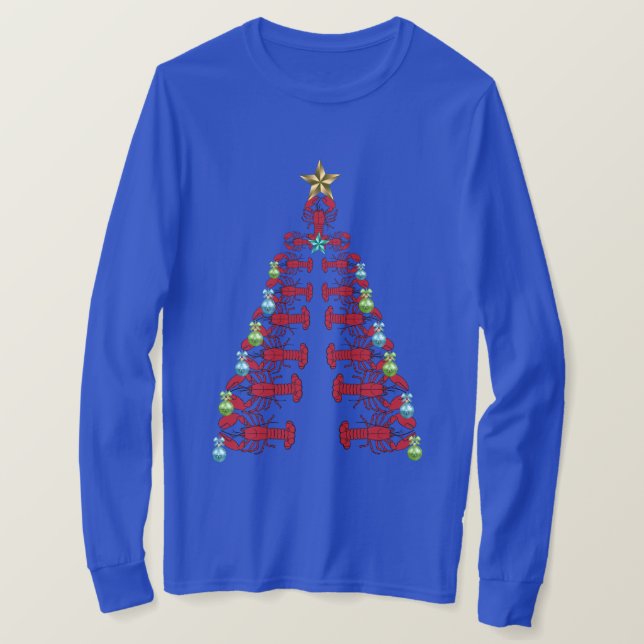 Hummer Weihnachtsbaum niedliches Party hässliches  T-Shirt (Design vorne)