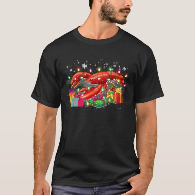 Hummer Weihnachtshut Lights Familie Weihnachtsgesc T-Shirt (Vorderseite)