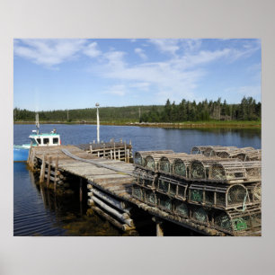 Hummerboat, Mushaboom, Nova Scotia, Kanada Poster