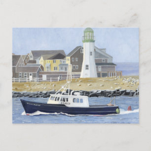 Hummerboot Scituate Harbor Postkarte