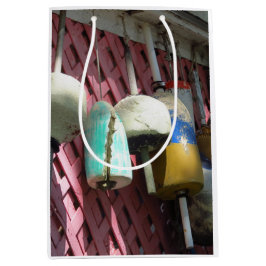 Hummerbüschen auf rosa Gitter - Martha's Vineyard Mittlere Geschenktüte