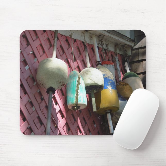 Hummerbüschen auf rosa Gitter - Martha's Vineyard Mousepad (Mit Mouse)