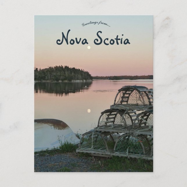 Hummerfalle in Nova Scotia Postkarte (Vorderseite)
