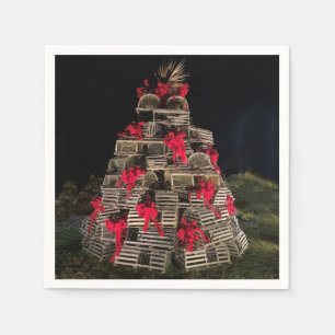 Hummerfalle Weihnachtsbaum Cocktail Napkin Serviette