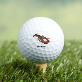 Hummerillustration Personalisiert Golfball