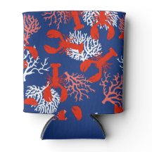 Hummerkohl Party Rot Weiß und Blauer Fisch